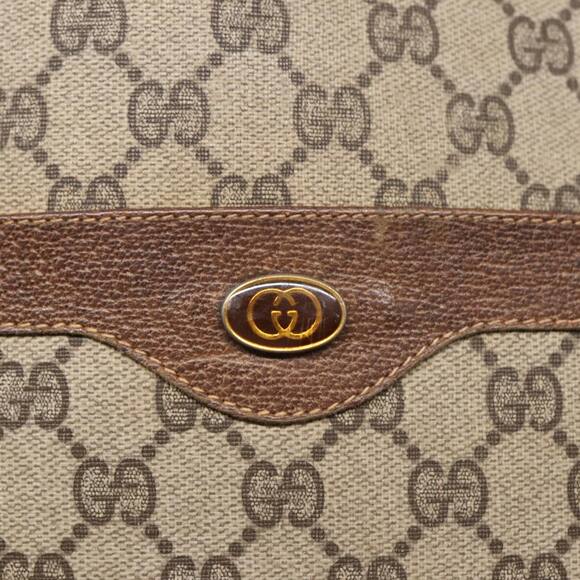 GUCCI GG Supreme Web Sherry Line Tote Bag Pvc Beige 001 080 494 - Picture 10 of 16